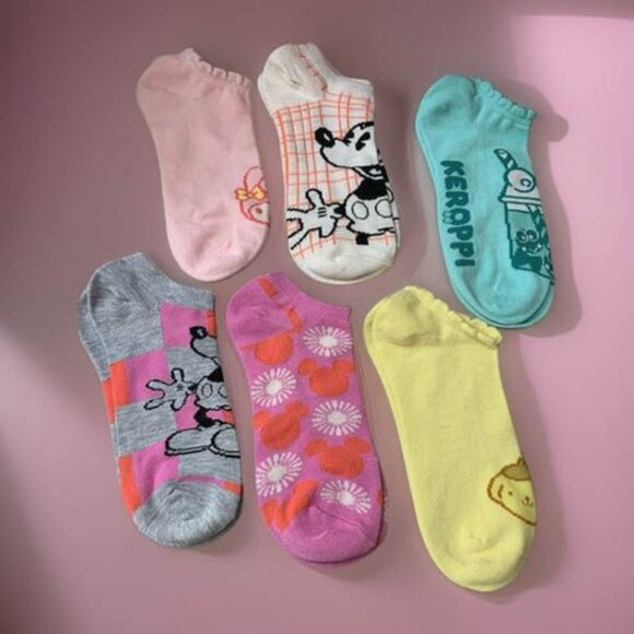 ASSORTED BOOTIE SOCKS SET OF 6 - Picture 1 of 7